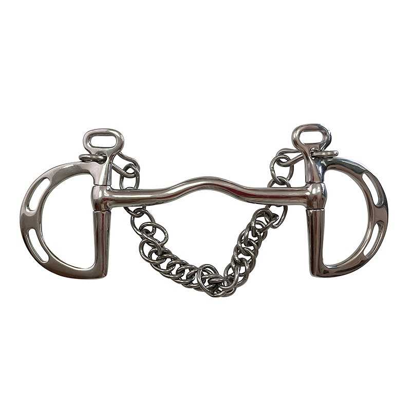 Bocado Goyoaga embocadura rígida con puente y pasadores