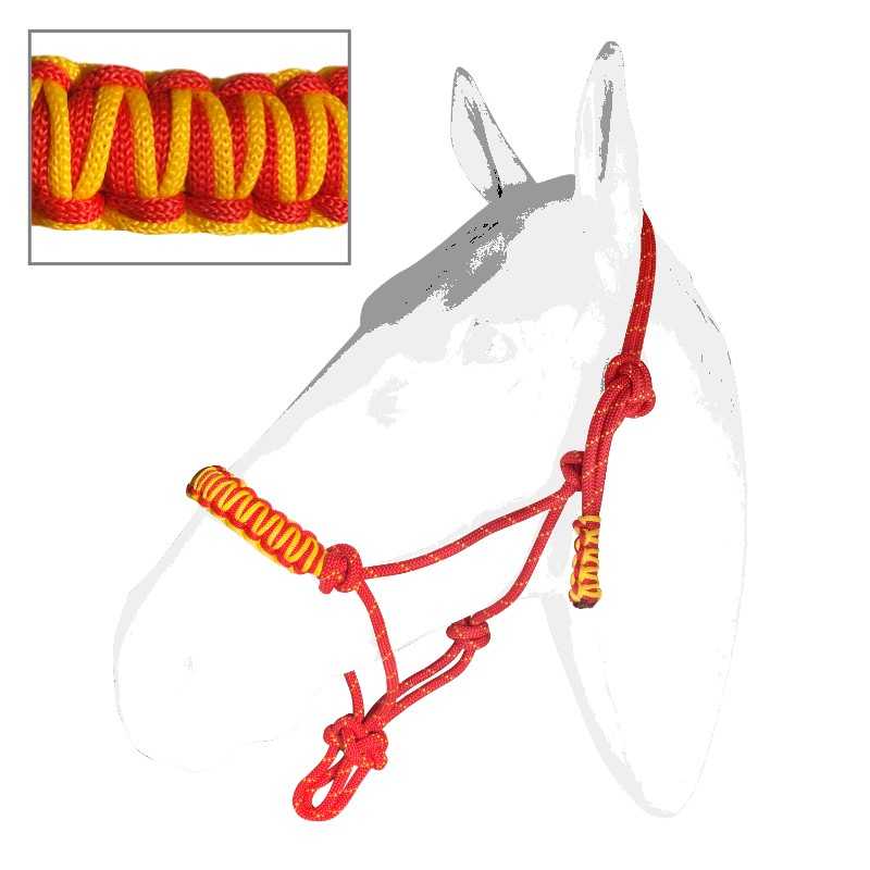 Cabezada de nudos con muserola forrada