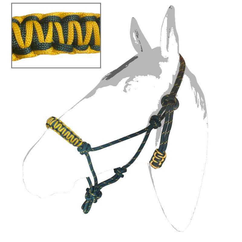 Cabezada de nudos con muserola forrada