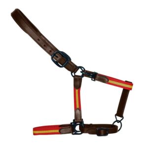 Cabezada de nylon y cuero bandera española