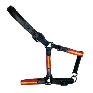 Cabezada de nylon y cuero bandera española