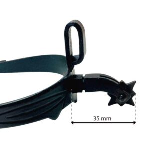 Espuela vaquera pavonada gallo corto curvo económica