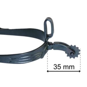 Espuela vaquera pavonada económica para niño, gallo curvo, ruleta inglesa, económica