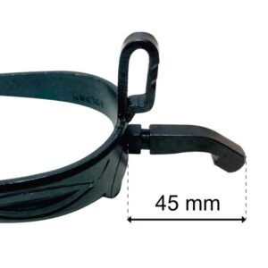 Espuela vaquera pavonada de contacto gallo largo curvo