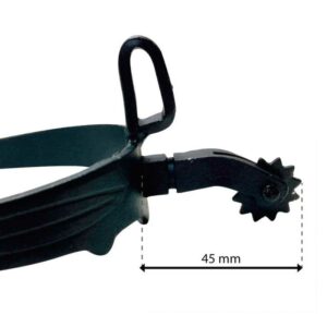 Espuela vaquera pavonada gallo corto curvo ruleta inglesa económica