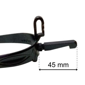 Espuela vaquera pavonada gallo largo recto de contacto