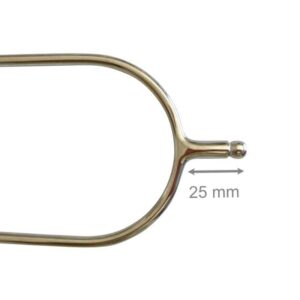 ESPUELÍN DE REJONEO GALLO RECTO CON BOLA INOX 1''