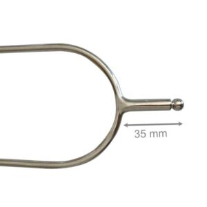 ESPUELÍN DE REJONEO GALLO RECTO CON BOLA INOX