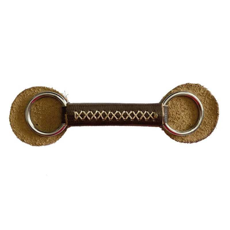 FILETE ANILLAS CROMADO CON EMBOCADURA DE CUERO