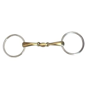 FILETE DE ANILLAS EMBOCADURA DE COBRE CURVA DOBLE ARTICULACIÓN