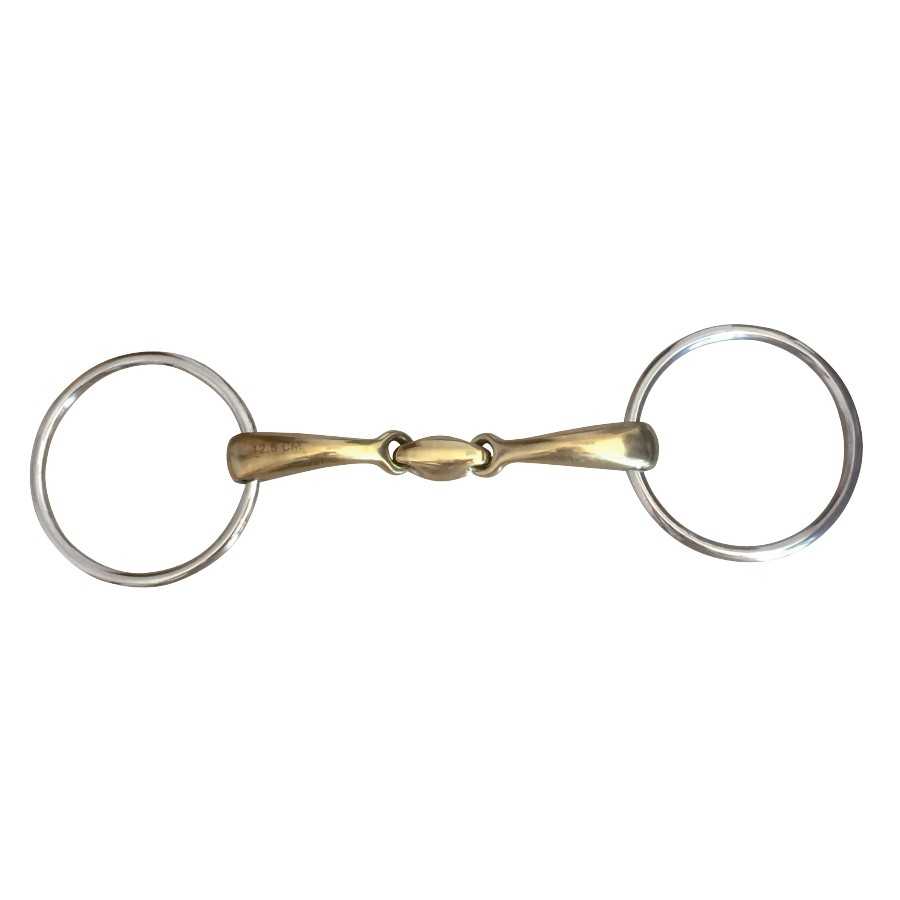 FILETE DE ANILLAS EMBOCADURA DE COBRE CURVA DOBLE ARTICULACIÓN