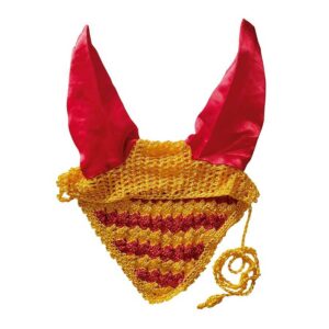 MOSQUERO DE GANCHILLO CON CUBREOREJAS EN RASO