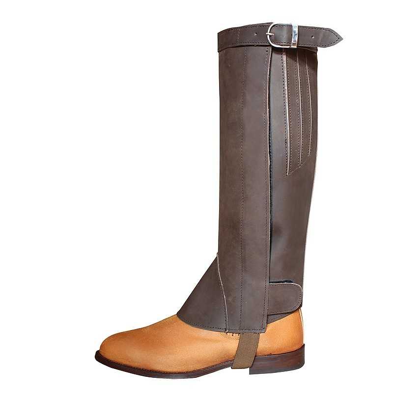 POLAINA LISA CON VELCRO Y FORRO DE NOBUCK