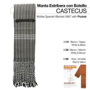 MANTA ESTRIBERA CON BOLSILLO CASTECUS BLANCO/MARRÓN