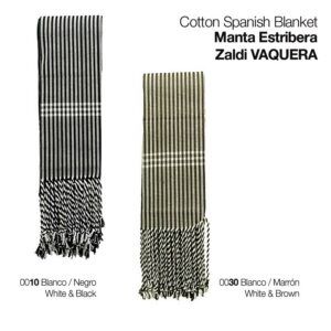 MANTA ESTRIBERA ZALDI VAQUERA BLANCO/MARRÓN