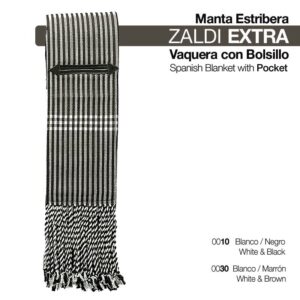 MANTA ESTRIBERA ZALDI EXTRA BOLSILLO BLANCO/MARRÓN