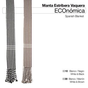 MANTA ESTRIBERA VAQUERA ECO. BLANCO/MARRÓN