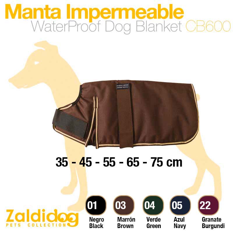 PERRO MANTA IMPERMEABLE CB600 VERDE 55cm
