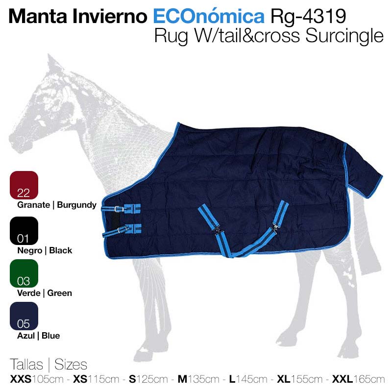 MANTA INVIERNO ECO. RG-4319 NEGRO XS 1.15m
