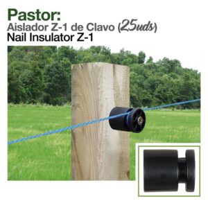 PASTOR- AISLADOR Z-1 DE CLAVO 25uds
