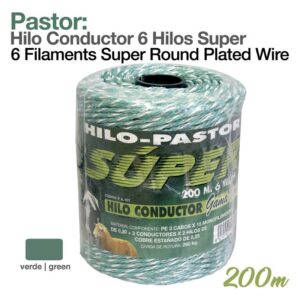 PASTOR- HILO CONDUCTOR 200m 6 HILOS SUPER