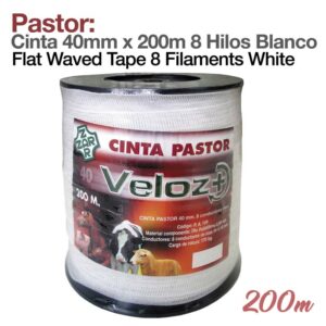 PASTOR- CINTA 40mm x 200m 8 HILOS BLANCO